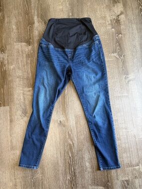 Maternity Dark Blue Skinny Jeans with Stretch Panel/ Isabel maternity 6/28R